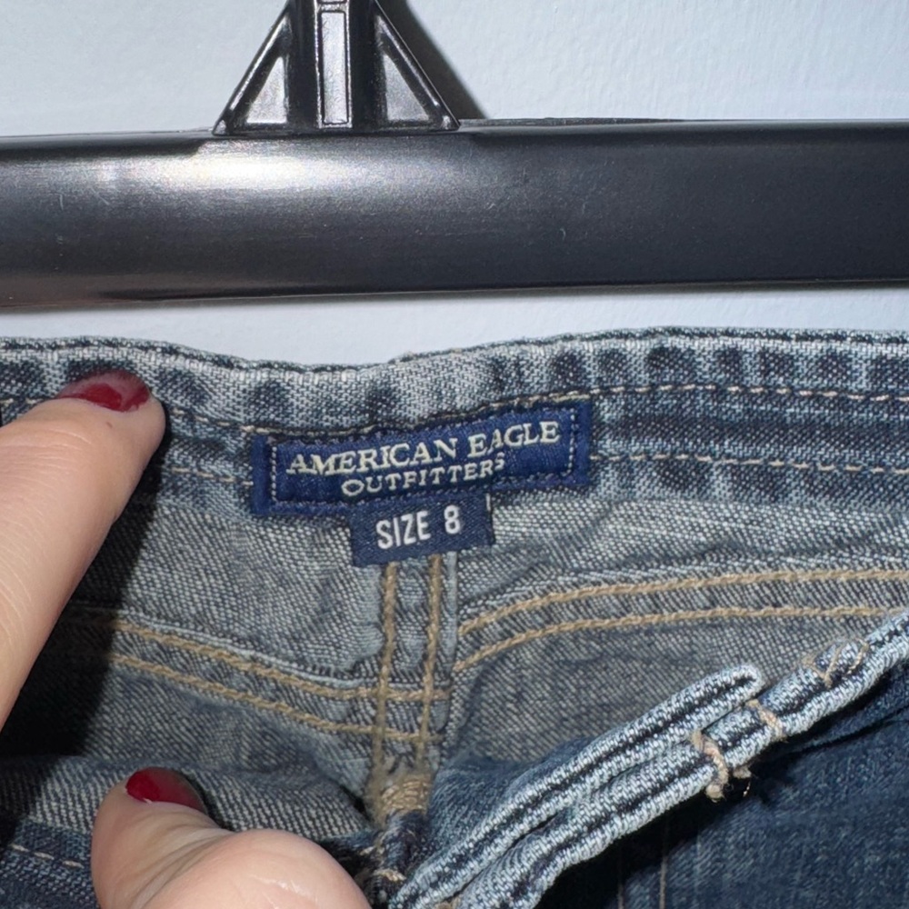 American Eagle Outfitters Dark Washed Denim Casual Mini Skirt Women’s Size 8 - Picture 3 of 3